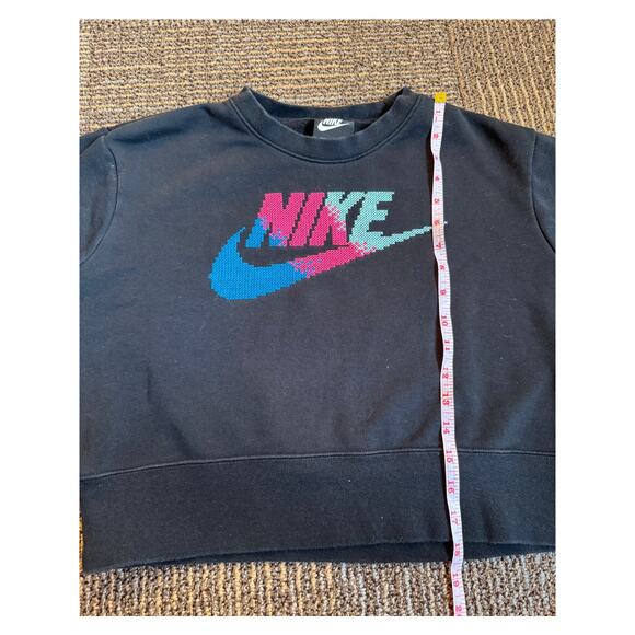 Nike Womens Cropped Sweatshirt Cross Stitch Logo BV2800 Crewneck Athletic - Picture 4 of 8